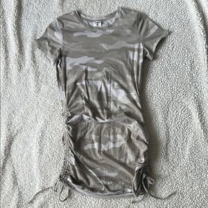 Victorias Secret PINK Tee Shirt Dress Grey Camo Size Medium
